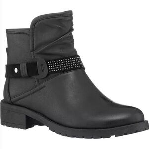 GC Shoes Black Moto Ankle Bootie